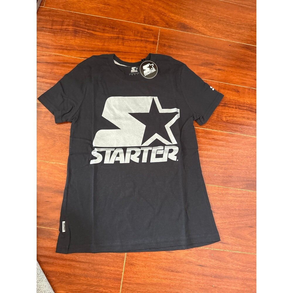 Starter Black T-Shirt with Large Logo L